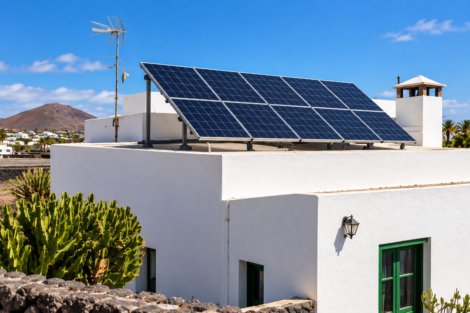 Instalación solar legalizada en una azotea